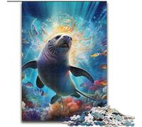 1000 Pieces Puzzles for Adults Colorful Seal Wooden Jigsaw Puzzles Family Activity Game, Home Decor Wall Art size : 50x75cm
