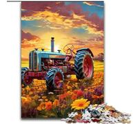 1000 Pieces Puzzles for Adults Colorful Tractor Made of Wood, High-Difficulty Brain Teaser for Teenagers 50x75cm Birthday Party for Men Women
