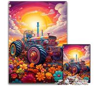 1000 Pieces Puzzles for Adults Colorful Tractor Puzzles for Adults Brain Teaser Game for Teenagers, Perfect 50x75CM/19.68x29.52inch