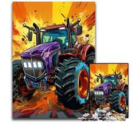 1000 Pieces Puzzles for Adults Colorful Tractor Puzzles for Adults Brain Teaser Game for Teenagers, Perfect 26X38CM/10.23x14.96inch