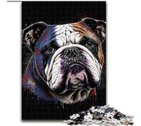 1000 Pieces Puzzles for Adults Colourful Art Bulldogs Made of Wood, Gift for Men And Women, Daily & Special Occasion 50x75cm Engaging Family Game Night Activity