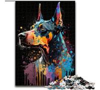 1000 Pieces Puzzles for Adults Colourful German Shepherd Made of Wood, Perfect for Family Fun on Birthdays, Christmas 50x75cm Engaging Family Game Night Activity