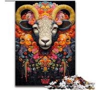 1000 Pieces Puzzles for Adults Colourful Goats Jigsaw Made of cardboard,Ideal for Home & Office Decor, for Birthday 1000pcs(26x38cm)