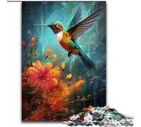 1000 Pieces Puzzles for Adults Colourful Hummingbirds Made of Wood, Perfect for Family Fun on Birthdays, Christmas 50x75cm Engaging Family Game Night Activity