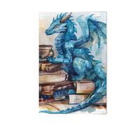 1000 Pieces Puzzles for Adults - Cool Dragon Read Books Jigsaw Puzzles, Full of Challenging and Exciting Puzzle, Party Games, Family Game, Brain Training Toy