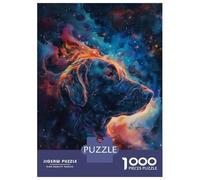 1000 Pieces Puzzles for Adults Cosmic Canine Aura Adult Puzzles Brain Teaser Game Enhance Memory Unique Gifts for Birthday And Christmas 52x38cm/1000pcs