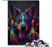 1000 Pieces Puzzles for Adults Cosmic Dog Made of Wood, Perfect for Family Fun on Birthdays, Christmas 50x75cm Engaging Family Game Night Activity