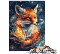 1000 Pieces Puzzles for Adults Cosmic Fox Mystique Practical Game Learning Educational Anti-Stress Toys with Matching Poster And Trivia Sheet Size 75x50cm