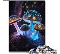 1000 Pieces Puzzles for Adults Cosmic Magic Mushroom Made of Wood, Perfect Christmas & New Year Gift, 50x75cm for Family Interactive Game