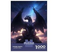 1000 Pieces Puzzles for Adults Cosmic Night Furry Dragon Jigsaw Puzzle Family Games Difficult Hard Unique Gifts for Birthday And Christmas 52x38cm/1000pcs