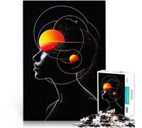 1000 Pieces Puzzles for Adults Cosmic Silhouette Family Game Stress Reliever Difficult Challenge Suitable for desktop decoration 26x38cm