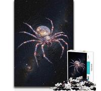 1000 Pieces Puzzles for Adults Cosmic Spider in Web Against Starry Sky Challenging Game Toys But Fun And Humorous Toy Wall Decor 38x52cm(1000pcs)