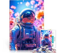1000 Pieces Puzzles for Adults Cosmonaut Spielspielzeug als Familiengeschenk mit vollständig ineinander greifenden, zufällig geformten Teilen38x26cm