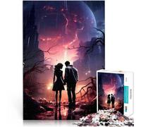 1000 Pieces Puzzles for Adults Couple at the end of the world Made of cardboard,for 14+ Analysis and logic Gift Toys 。size:26x38cm/10.24x14.96inch