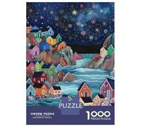 1000 Pieces Puzzles for Adults Cozy Seaside Cottage Decor Jigsaw for Adults Family Games Difficult Challenge Unique Gifts for Birthday And Christmas 52x38cm/1000pcs