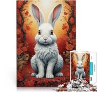 1000 Pieces Puzzles for Adults Curious Rabbit Anspruchsvoll, aber lustig und humorvoll Geschenke für Freunde und Familie75x50cm
