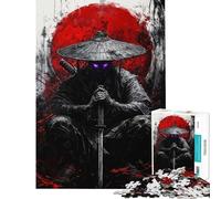 1000 Pieces Puzzles for Adults Cursed Japanese Samurai Jigsaw Puzzle Brain Teaser Game Analysis And Logic Unique Gifts for Birthday And Christmas (Size 38x26cm)