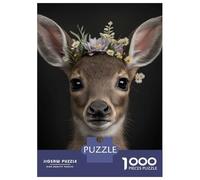 1000 Pieces Puzzles for Adults Cute Baby Fluffy Deer Jigsaws for Adults Relax Games Enhance Memory Unique Gifts for Birthday And Christmas 70x50cm/1000pcs