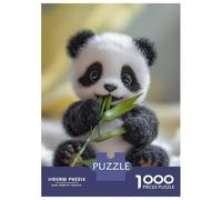 1000 Pieces Puzzles for Adults Cute Baby Panda Eating Bamboo Teenager Puzzles Brain Teaser Game Home Decoration for Is Ideal As A Gift 52x38cm/1000pcs
