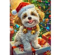 1000 Pieces Puzzles for Adults - Cute Christmas Puppy Challenging Gift for Puzzle Lovers, Fun Time with Friends, Displayable Wall Decor