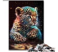 1000 Pieces Puzzles for Adults Cute Cosmic Baby Leopard Jigsaw Puzzles Made of cardboard, for Teenagers & Teens, Ideal Birthday 1000pcs(26x38cm)