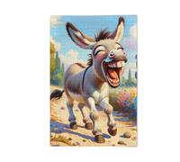 1000 Pieces Puzzles for Adults - Cute Donkey Smiling Animal Jigsaw Puzzles Educational Game Puzzle Collectibles DIY Toys for Family Friends