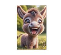1000 Pieces Puzzles for Adults - Cute Donkey Smiling Cub Puzzle Family Game Adult Decompression Child Education Gift for Intellective Educational Game,Gift