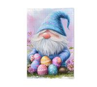 1000 Pieces Puzzles for Adults - Cute Easter Gnome Colorful Eggs Beginners Puzzle Toys, Spend Time to Get A Sense of Accomplishment Box for Home Decor