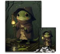 1000 Pieces Puzzles for Adults Cute Fantasy Swamp Toad Paper Jigsaw Perfect for Halloween Christmas Birthday Gift 1000 PCS(38x26cm)