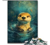 1000 Pieces Puzzles for Adults Cute Little Yellow Otter Jigsaw Puzzles for Adults 1000 Piece Making It A Great Gift for Family Fun (Size 26x38cm)
