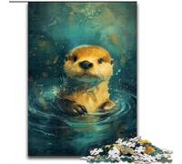 1000 Pieces Puzzles for Adults Cute Little Yellow Otter Puzzles 1000 Pieces for Adults Home Decor Gift, Brain Teaser Game size 50x75cm