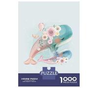 1000 Pieces Puzzles for Adults Cute Mommy And Baby Whale Puzzle for Adults Toy Wall Decor Analysis And Logic Unique Gifts for Birthday And Christmas 38x26cm/1000pcs