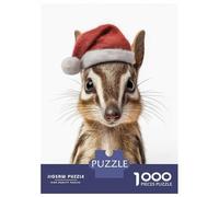 1000 Pieces Puzzles for Adults Cute Numbat with Christmas Hat Jigsaws for Adults Relax Games Enhance Memory Unique Gifts for Birthday And Christmas 52x38cm/1000pcs