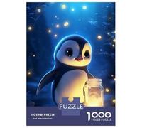 1000 Pieces Puzzles for Adults Cute Penguin Luminous Glow Jigsaw Puzzle Family Games Difficult Hard Unique Gifts for Birthday And Christmas 38x26cm/1000pcs