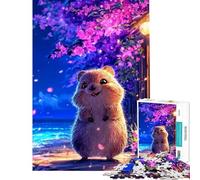 1000 Pieces Puzzles for Adults Cute Quokka by The Sea Relaxing Games for Educational Game Challenge Toy Secret Santa Gifts Analysis And Logic (size 38x26cm)