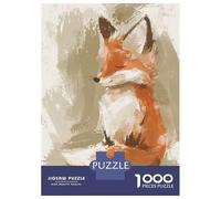 1000 Pieces Puzzles for Adults Cute Resting Fox Jigsaws for Adults Relax Games Enhance Memory Unique Gifts for Birthday And Christmas 70x50cm/1000pcs