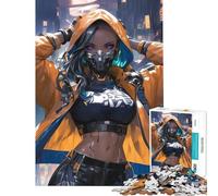 1000 Pieces Puzzles for Adults Cyberpunk Female Character Toy Intellectual Game Educational Games But Fun And Humorous Secret Santa Gifts (size 50x75cm)