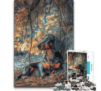 1000 Pieces Puzzles for Adults Dachshund Under A Tree Analysis And Logic Practical Game Suitable for Ages 14 And Up (size 38x26cm)
