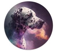 1000 Pieces Puzzles for Adults Dalmatian Nebula Round Puzzles 1000 Pieces for Adults Brain Teaser & Home Decor, Perfect 67.5x67.5cm