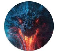1000 Pieces Puzzles for Adults Dangerous Dragon 1000 Pieces Round Puzzles for Adults for Teenager & Families, Perfect DIY Decor & Brain-Teasing Challenge (67.5x67.5cm)