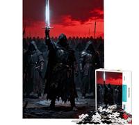 1000 Pieces Puzzles for Adults Dark Army with Glowing Sword Brain Intelligence Challenge Addictive Toys Fun Games Family Activities Secret Santa Gifts (Size 75x50cm)
