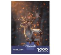 1000 Pieces Puzzles for Adults Deer Wildlife Fairy Tale Teenager Puzzles Brain Teaser Game Home Decoration for Is Ideal As A Gift 38x26cm/1000pcs