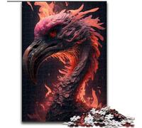 1000 Pieces Puzzles for Adults Demonic Flamingo Made of Wood, Gift for Men And Women, Daily & Special Occasion 50x75cm Engaging Family Game Night Activity