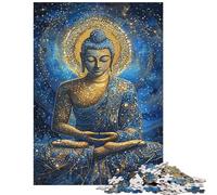 1000 Pieces Puzzles for Adults Divine Buddha Glow Practical Game Learning Educational Anti-Stress Toys with Matching Poster And Trivia Sheet Size 75x50cm