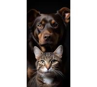 1000 Pieces Puzzles for Adults - Dog and Cat Funny Puzzles Educational Games Gift for Birthday Christmas Halloween