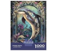 1000 Pieces Puzzles for Adults Dolphin Jigsaws for Adults Relax Games Enhance Memory Unique Gifts for Birthday And Christmas 70x50cm/1000pcs