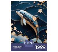 1000 Pieces Puzzles for Adults Dolphin Kintsugi Art Jigsaws for Adults Relax Games Enhance Memory Unique Gifts for Birthday And Christmas 52x38cm/1000pcs