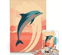 1000 Pieces Puzzles for Adults Dolphin Leap, Educational Game, Train Your Brain And Hands, Improving Love between Couples 38x52cm