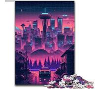 1000 Pieces Puzzles for Adults Downtown Seattle Jigsaw Puzzles size 50x75cm for Teenagers & Teens, Ideal Birthday