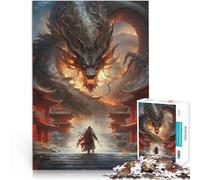 1000 Pieces Puzzles for Adults Dragon and Samurai Help the brain exercise addictive toys to cultivate patience Birthday Gifts 50x70cm